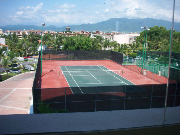 Tennis court at the Portofino, Marina Vallarta, Puerto Vallarta